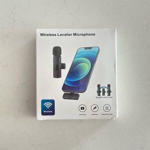 2in1 Wireless Lavalier Microphone With Windproof Cover Audio Video Vloging USB-C